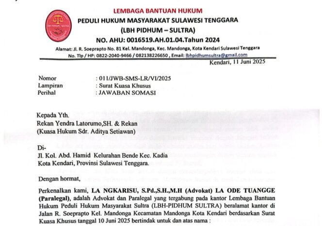 
					Gawat, Kadis Infokom Sultra Disomasi Infonya Terima Dana dari Perusahaan Swasta